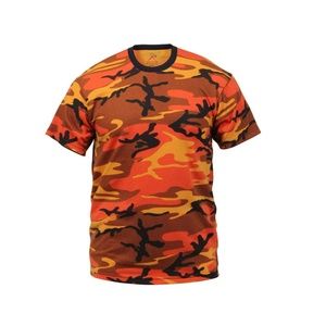 Mens Rothco ORANGE CAMO Tactical TShirt Military Army Camouflage Various Sizes
